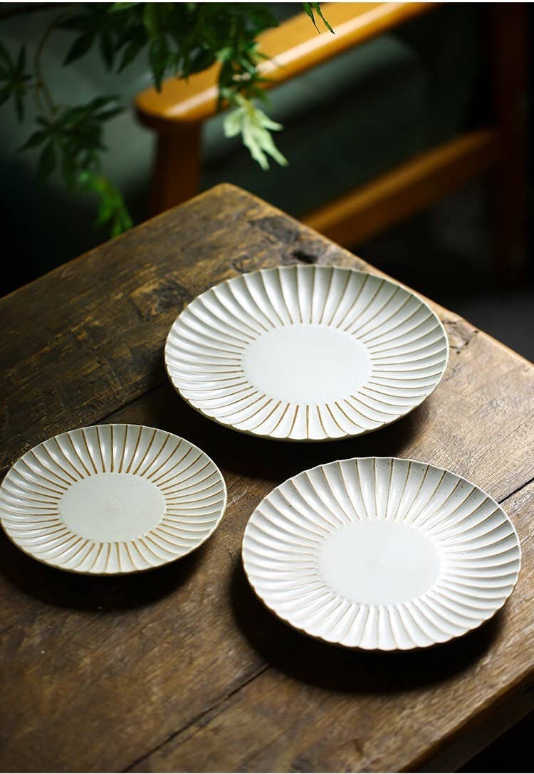 Japanese style handmade ceramic plate