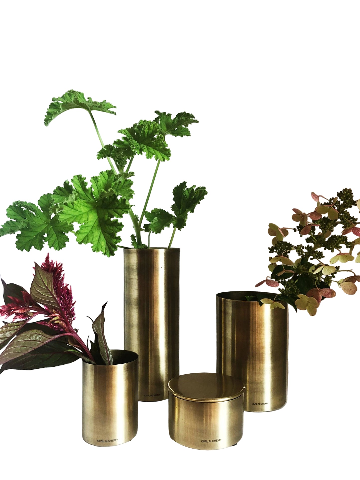 Brass Vase, Cylinder Tall