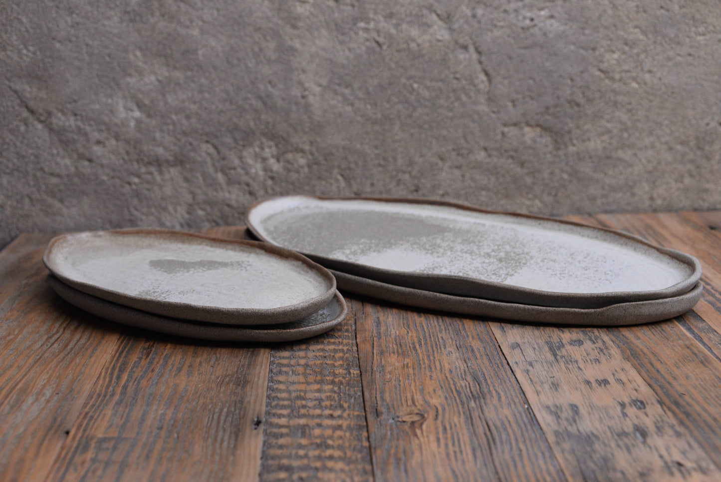 Handmade oval stone plate