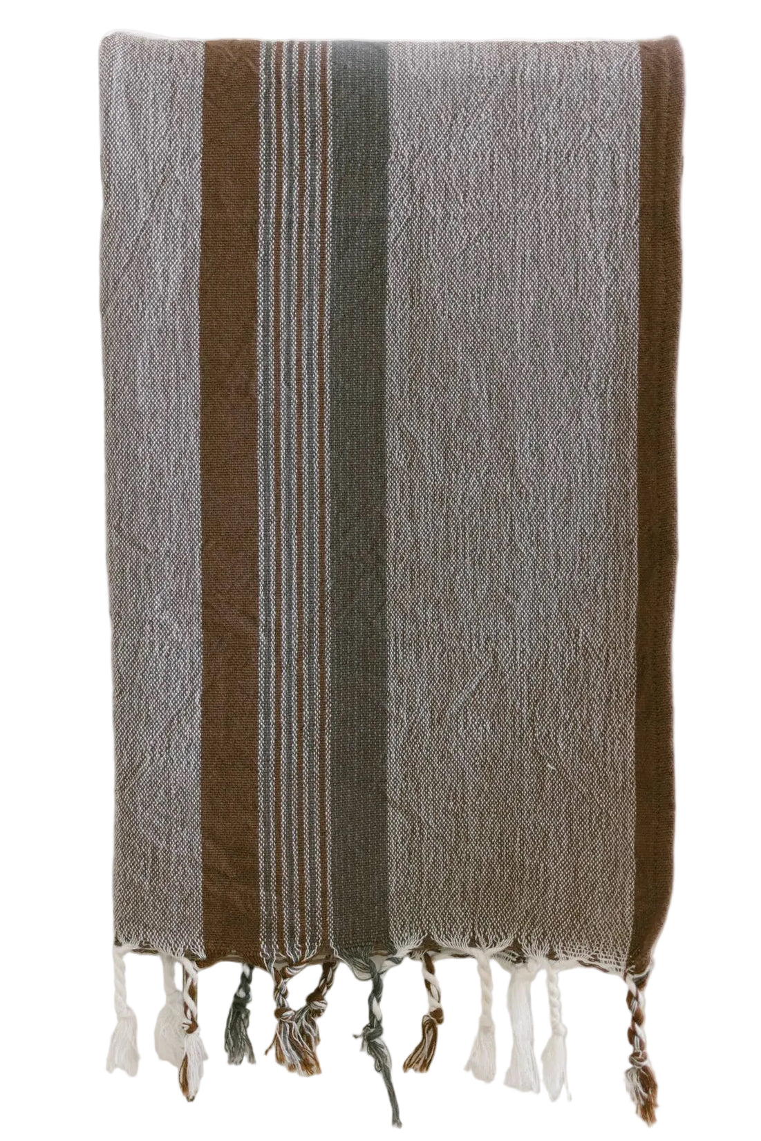 Turkish Cotton Towel Brown Stripe