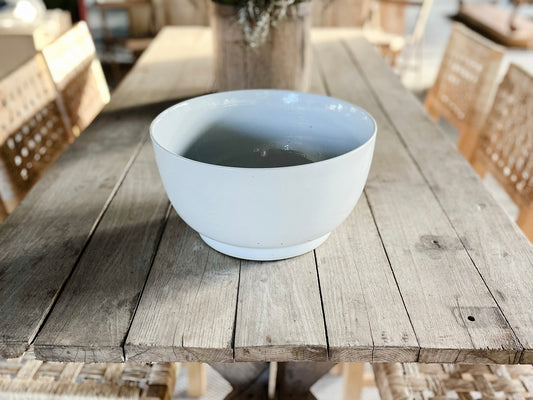 White Speckled Ceramic Salad Bowl
