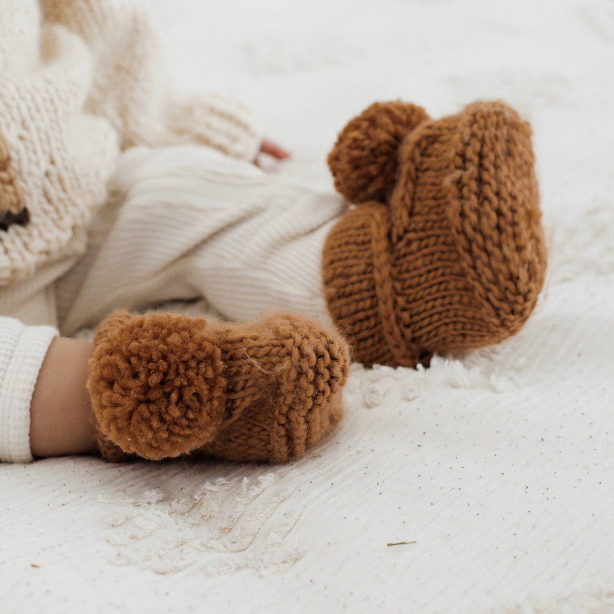 Booties Pecan XS (newborn - 3m)