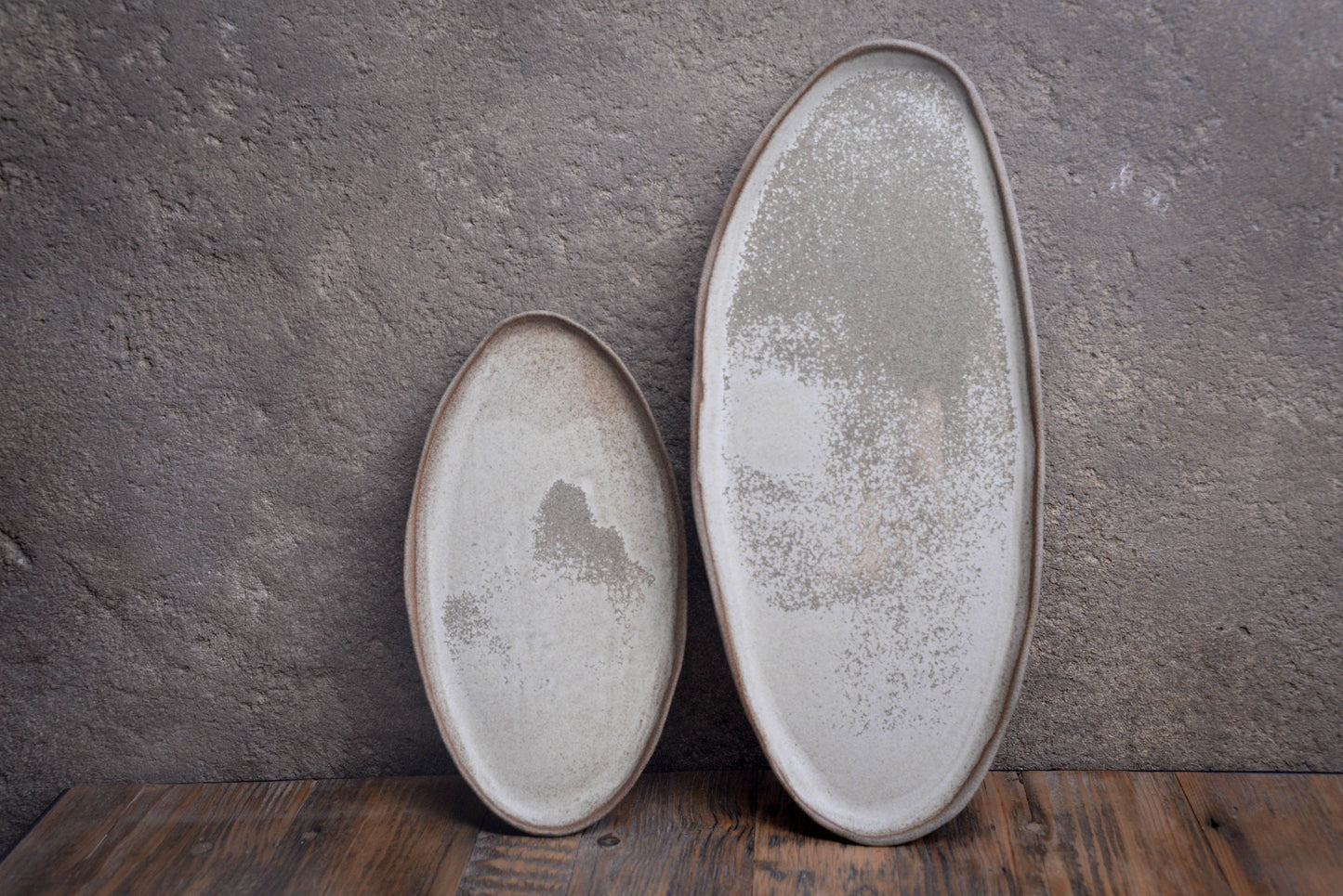 Handmade oval stone plate