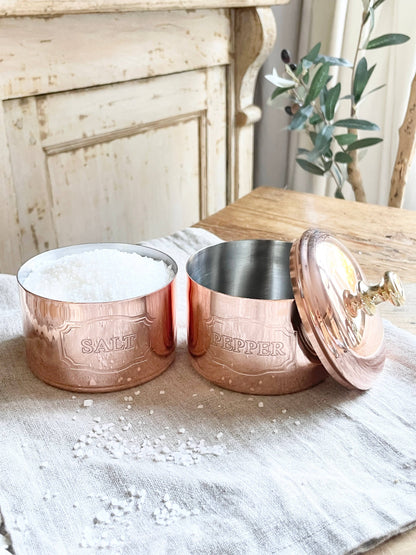 Copper Salt & Pepper Cellar