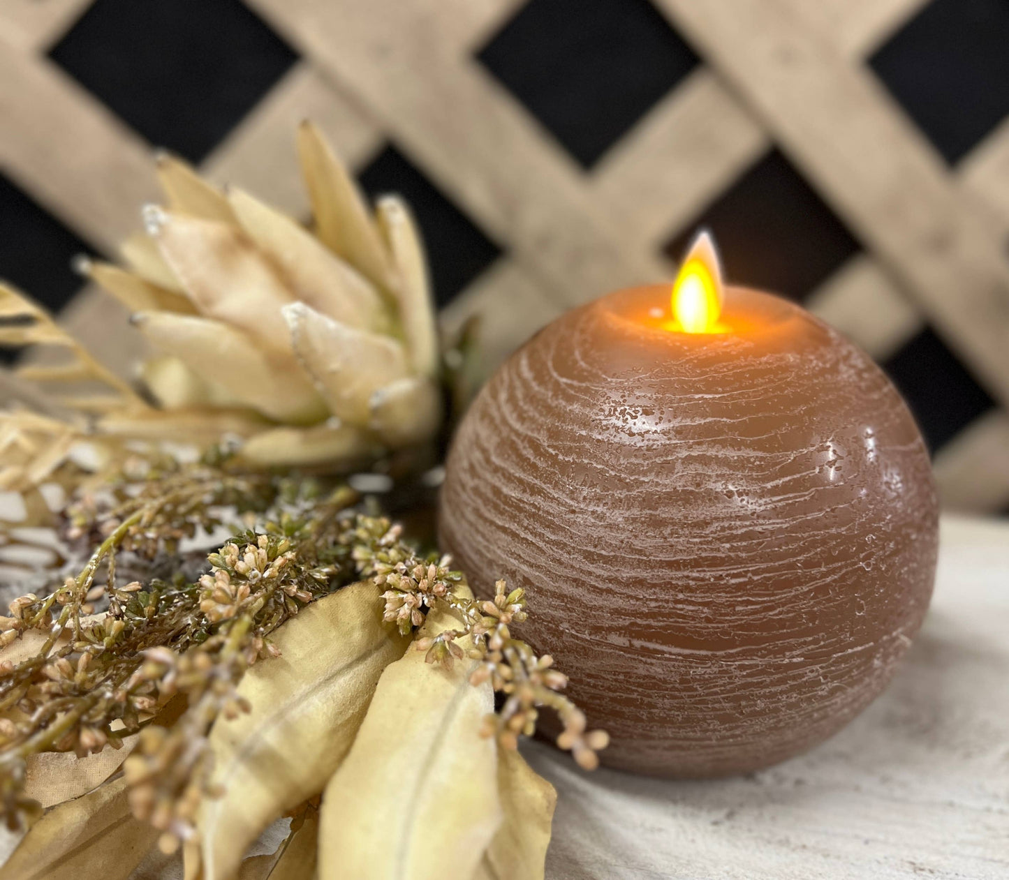 Round Candle Brown