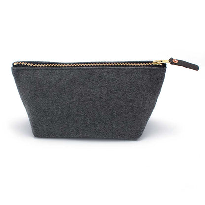 Grey  Cashmere Travel Clutch