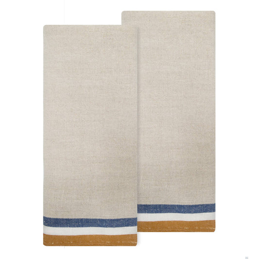 Mustard/Natural/Blue Tea Towel