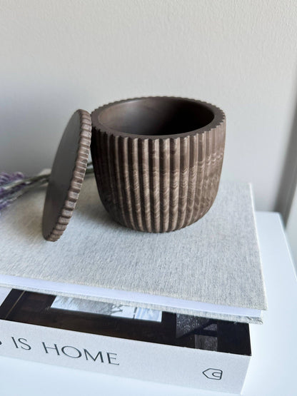 Fluted Jar w/Lid