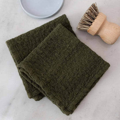Linen Dishcloth | Olive