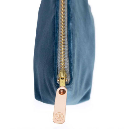 Velvet Travel Clutch- Ocean