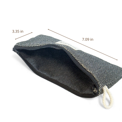 Navy Geometric Jacquard Eyewear Case