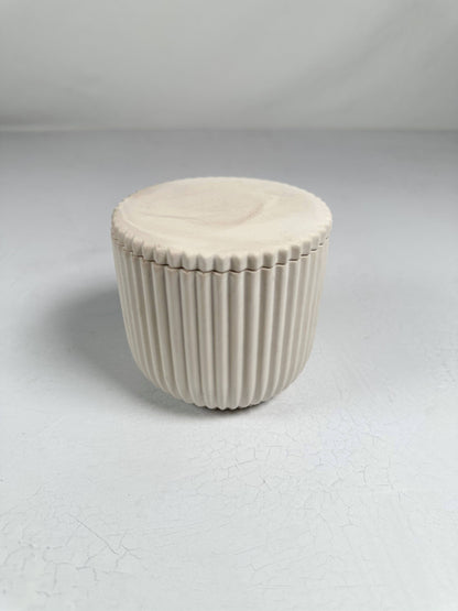 Fluted Jar w/Lid