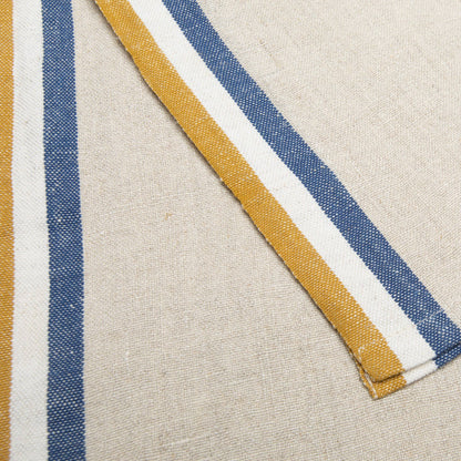 Mustard/Natural/Blue Tea Towel