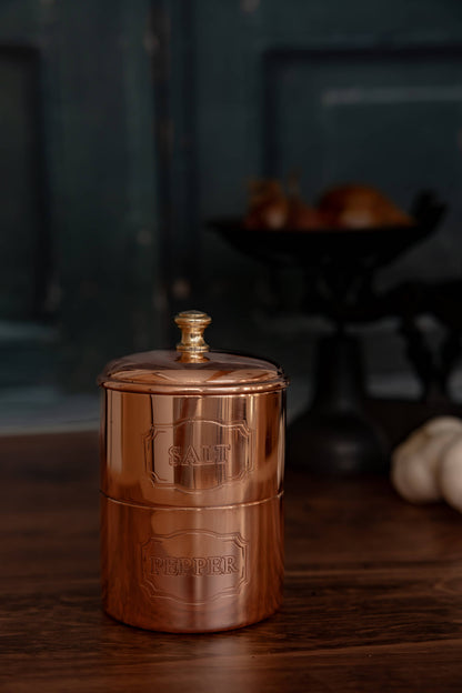 Copper Salt & Pepper Cellar