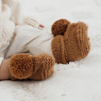 Booties Pecan XS (newborn - 3m)