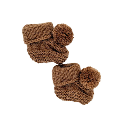 Booties Pecan XS (newborn - 3m)