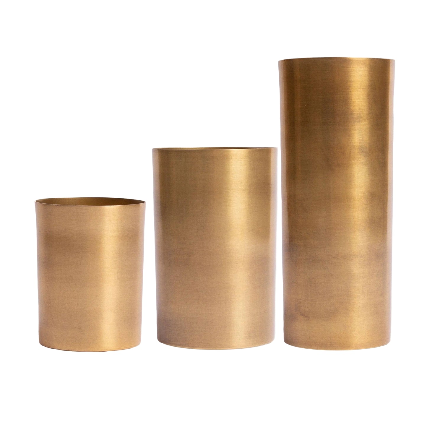 Brass Vase, Cylinder Tall