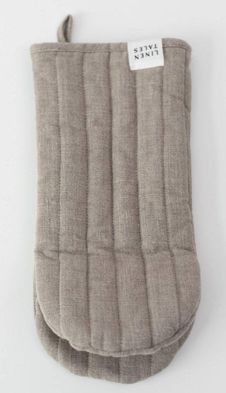 Natural Linen Oven Mitt
