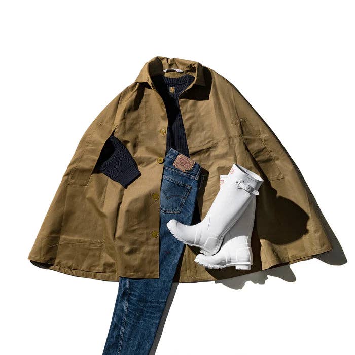 Vintage Ruberized Poncho