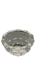 Vintage Faceted Crystal Glass Bowl