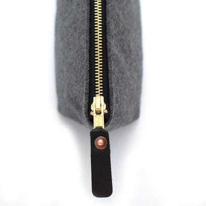 Grey  Cashmere Travel Clutch