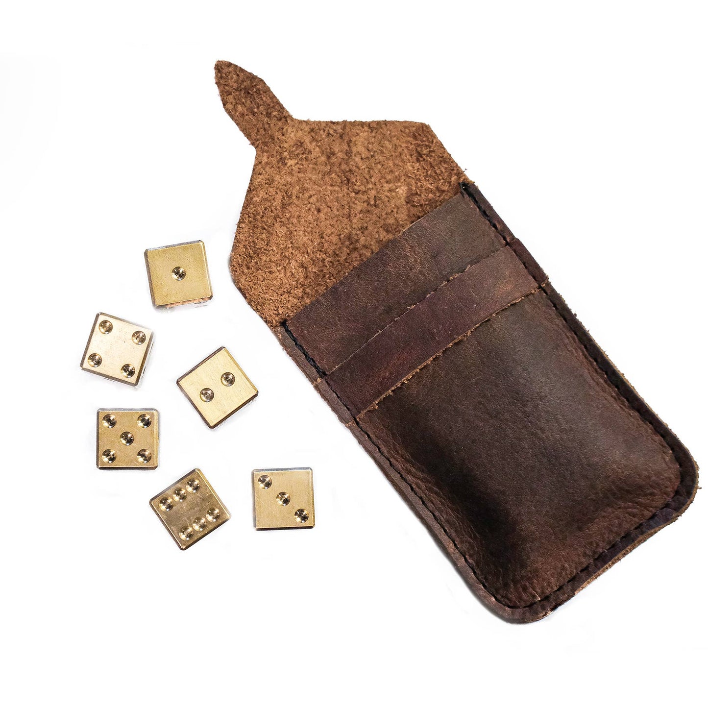 Brass Dice - set of 6