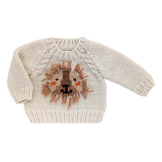 Lion Sweater: 0-6 months