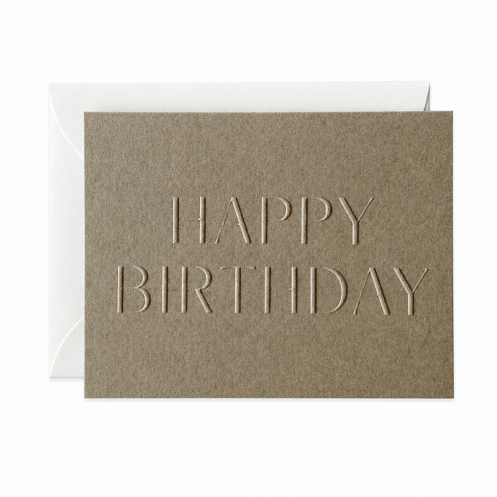 Happy Birthday Card Brown
