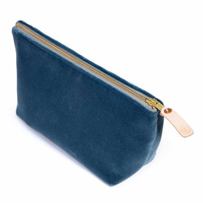 Velvet Travel Clutch- Ocean