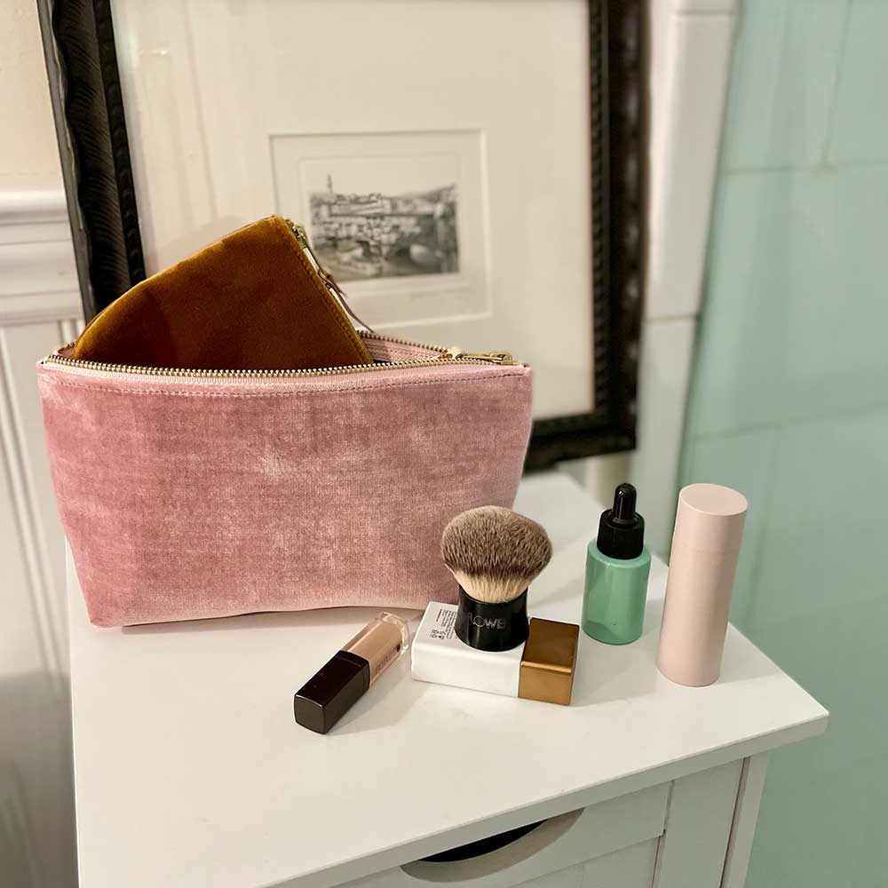 Velvet Jewel Pouch- Bronze